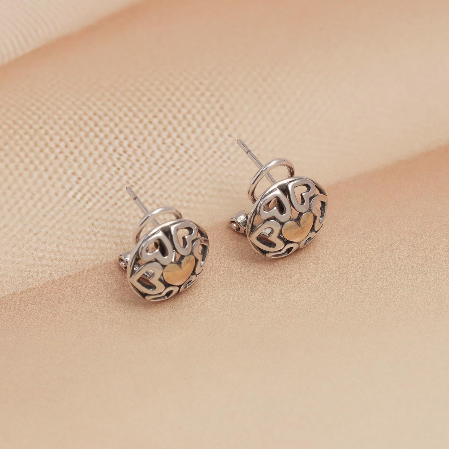 LeCalla 925 Sterling Silver Stud Earrings for Women | Pierced Omega Back Earring | Omega Earrings Jewelry Gift for Her, Wife or Girlfriend | Daily Wear & Special Occasion Earring