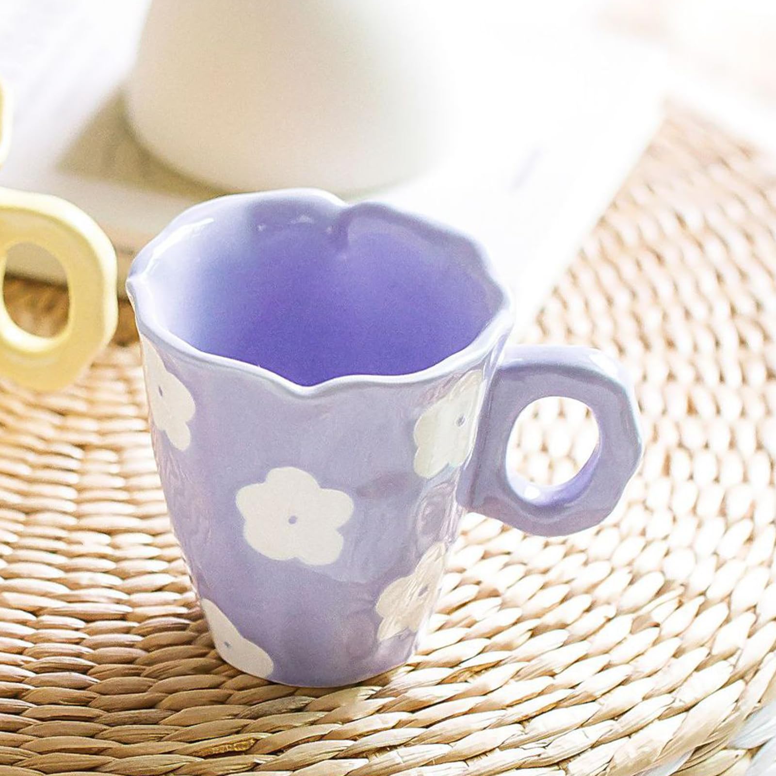 Soulnioi Ceramic Coffee Mug, Cute Cappuccino Cup with Handle - Image 3