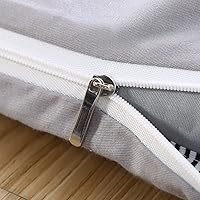 Vista 3 de Funda de colchón de futón con cremallera matrimonial, fundas de futón 100% algodón, lavable, funda de colchón de futón japonés, suave, agradable al
