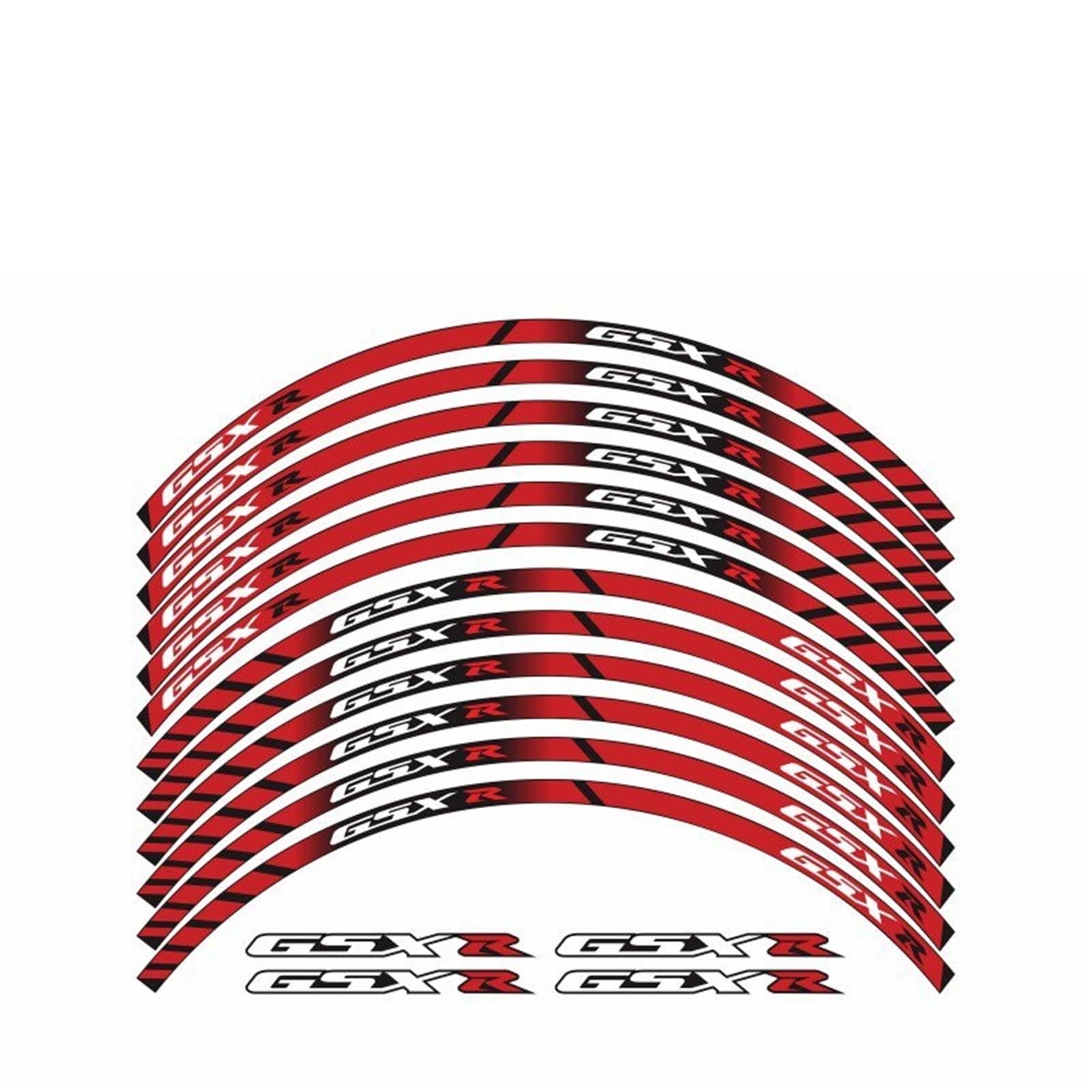 FGLFPXI Thick Edge Outer Rim Reflective Sticker Stripe Wheel Decals for S&uzuki GSXR 250 400 600 1000 750 GSXR1000R GSXR1000 GSXR600
