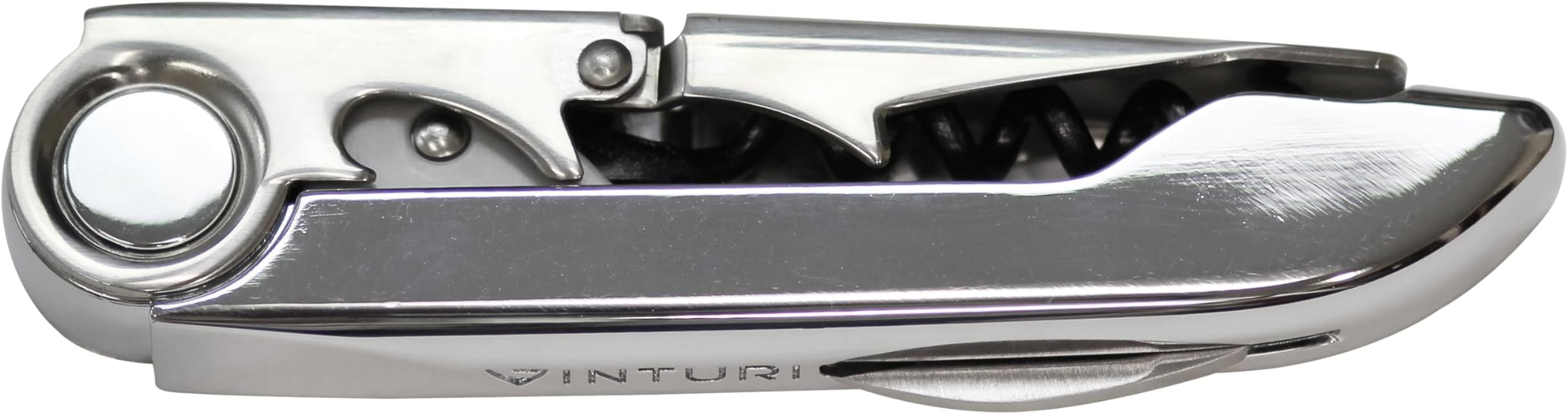 Vinturi All-In-One Waiter's Corkscrew Bottle Opener and Foil Cutter, Silver