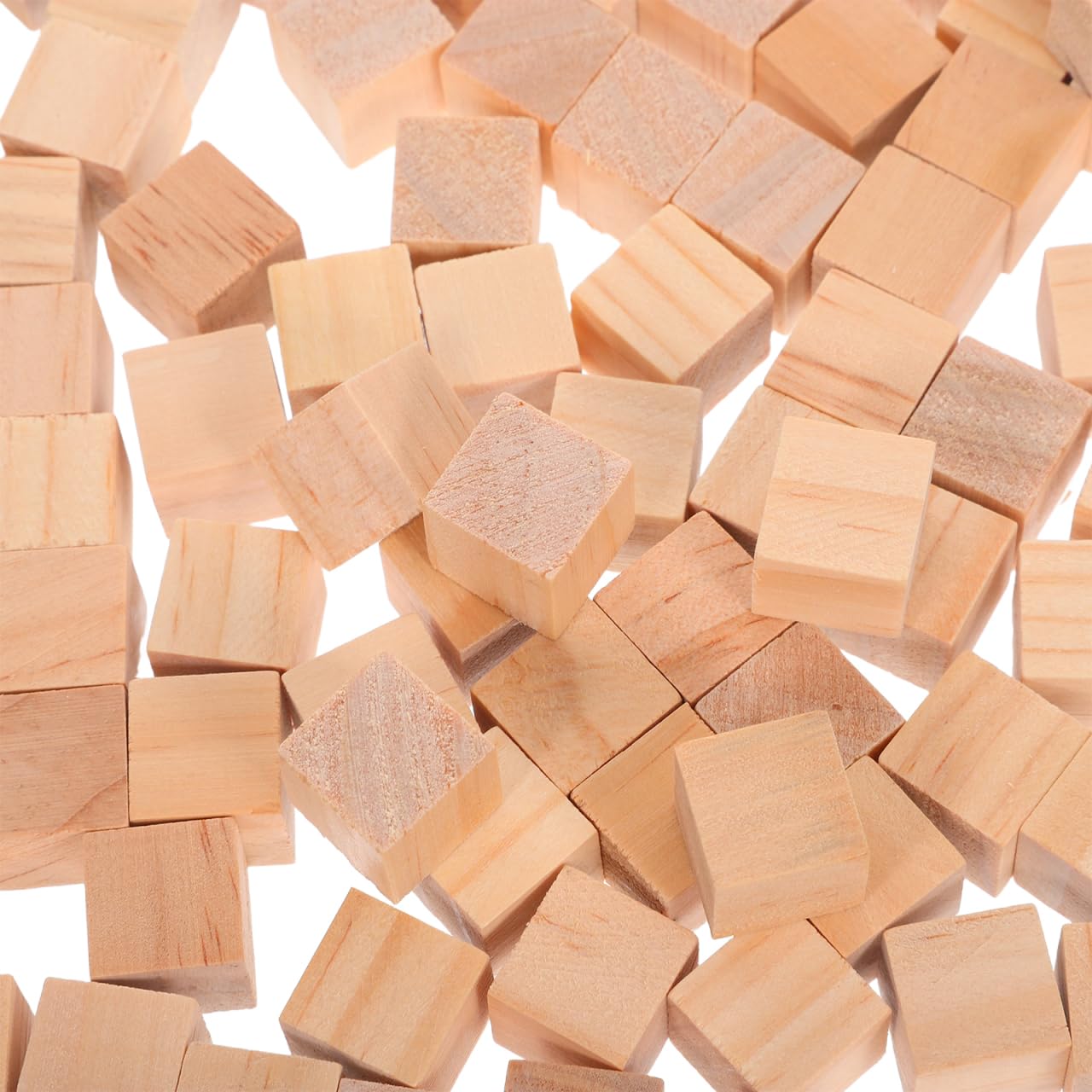 AUTSUPPL 100Pcs DIY Wooden Craft Cubes 0.59 Inch Blocks for Kids and Adults Smooth Wood Building Material Blocks for Creative Arts Home Decoration and Educational Projects - Image 4