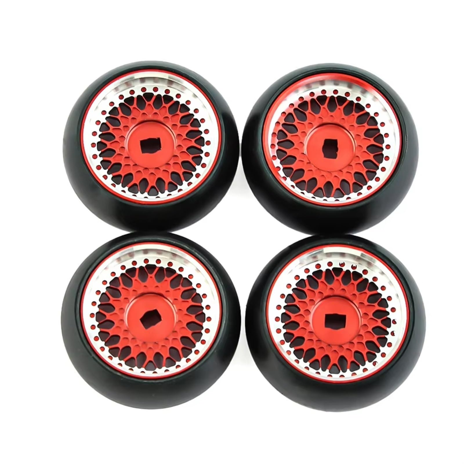 Rc Tire Jante pour Wltoys 284131 pour K969 pour K989 pour Kyosho pour Z Pneu À Dérive en Plastique Dur Jante en Métal pour Pièces De Mise À Niveau De Voiture 1/28 RC