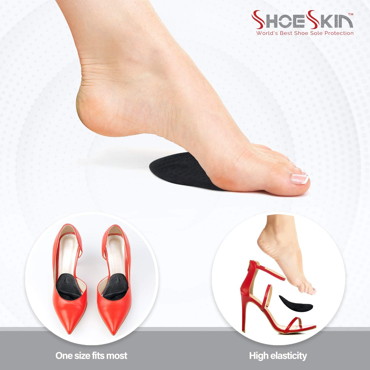 Metatarsal Pads for Women & Men - Ball of Foot Cushions for Pain Relief - Comfortable, Nonslip, Reusable, Light and Great for High Heels