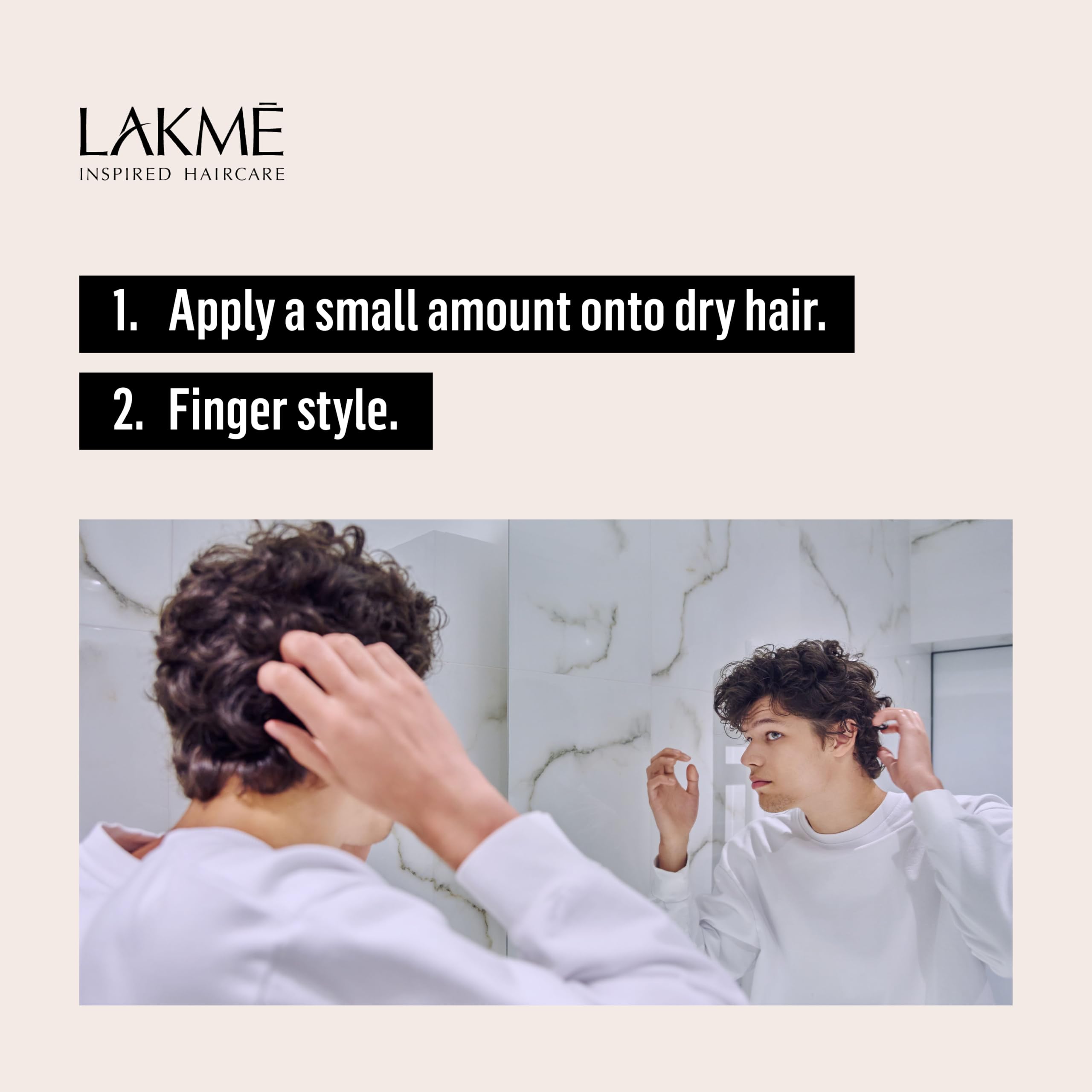 LAKMÉ K.Finish Cire coiffante mate pour cheveux, crème mate, forte tenue, finition mate, 2,5 ml