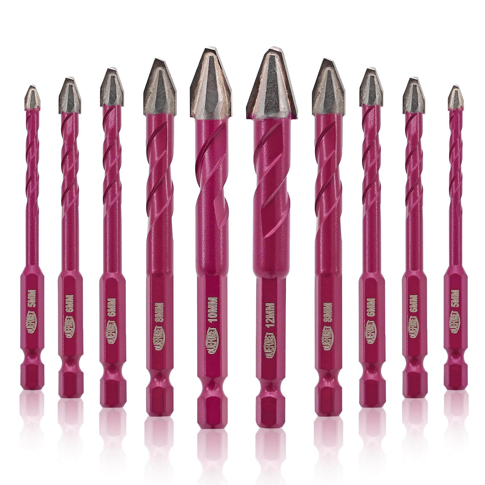 QUEFORET Crooked Head Eccentric Drill Bits 10pcs