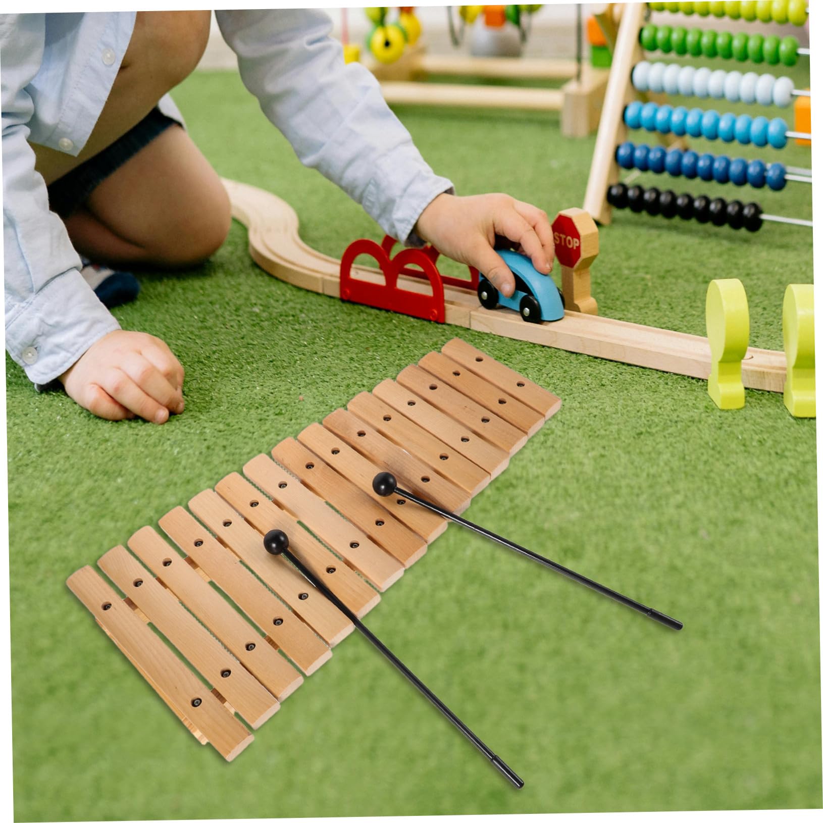 Xilofono 15 Note in Legno e Plastica per Ragazzo Ragazza Piccoli | Strumento Orff Educativo, Facile da Imparare, per Asilo e Home Education