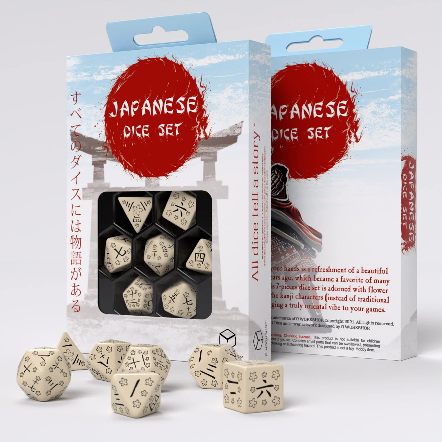 Q-Workshop Japanese Dice Set: Last Words Stone