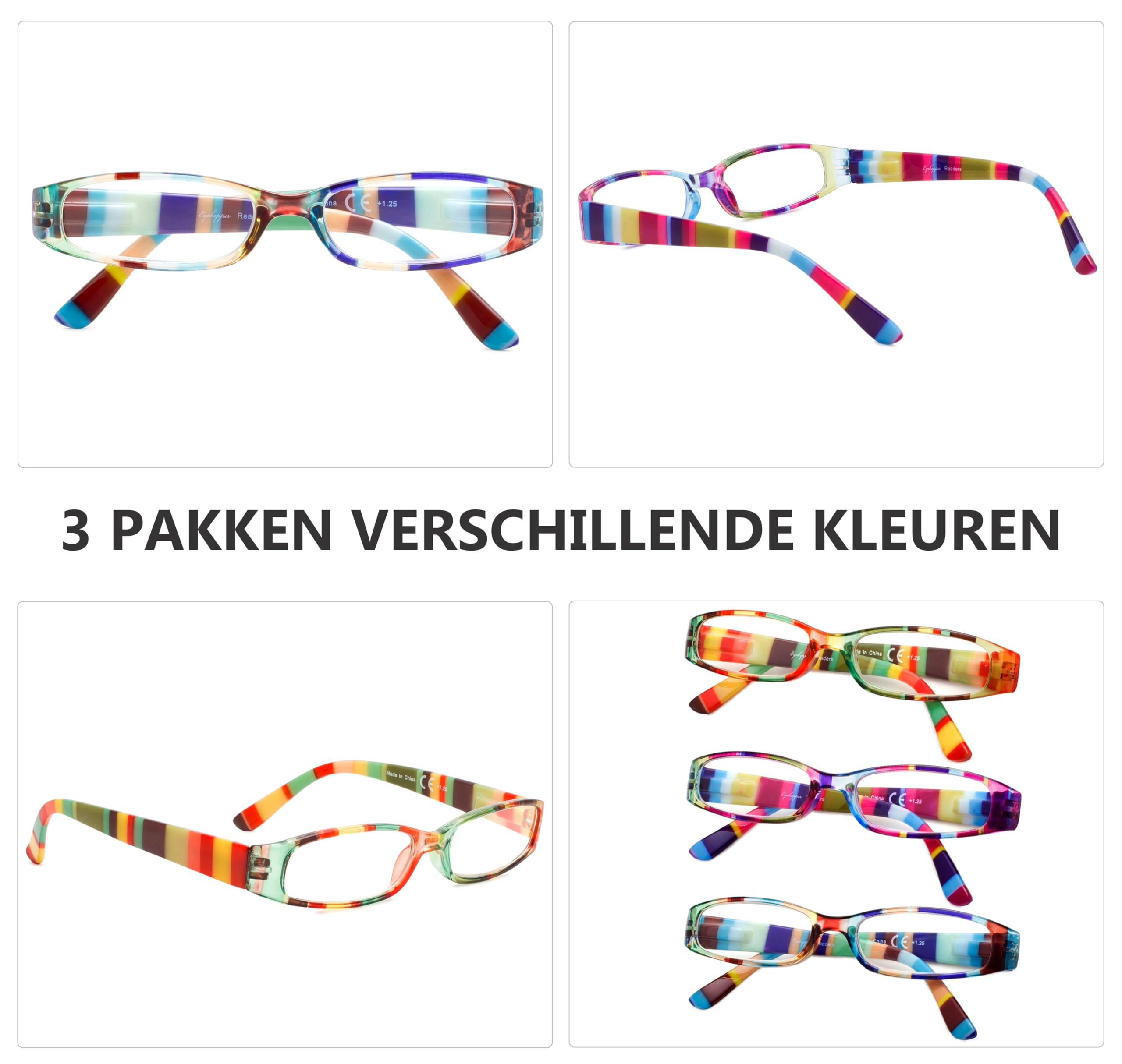 eyekepper 3 Paires Lunettes de Lecture pour Femmes Montures Plus Petits