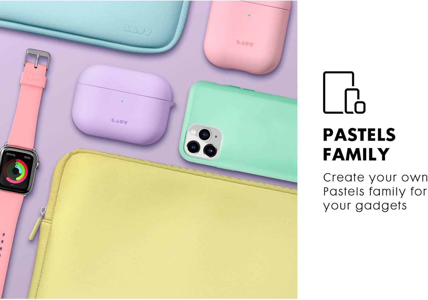 New Arrivals LAUT - HUEX Pastels Protective Sleeve for 13-inch MacBook Pro, MacBook Air, Laptop, Notebook, iPad | High Density Neoprene Fabric | Fluffy Faux Fur | Internal Zipper Guards • Violet