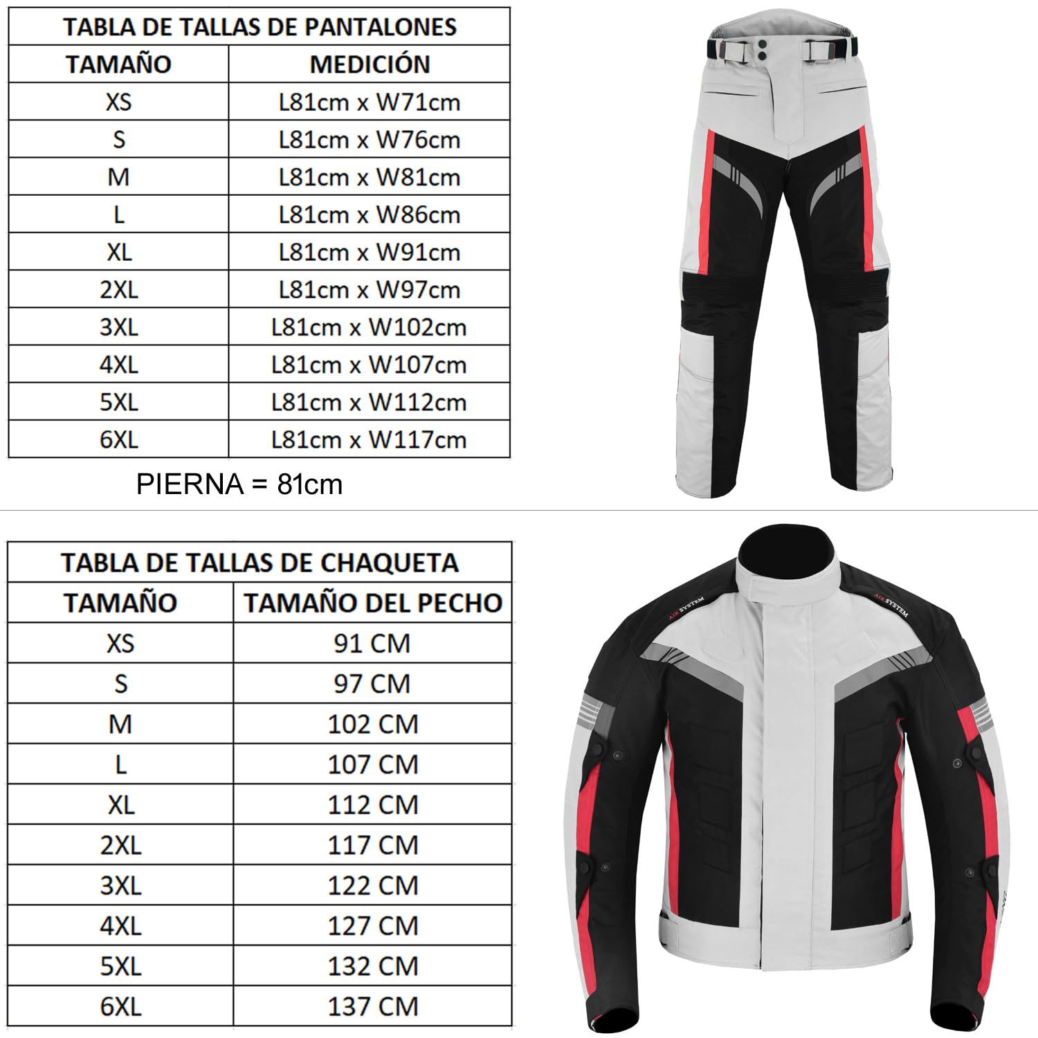 Traje de Moto de 2 Piezas, Chaqueta y Pantalones de Moto Impermeables, Chaqueta de Carreras Reflectante para Hombre, con Protector de Motociclismo CE Tank Rainwear (EN-17092)