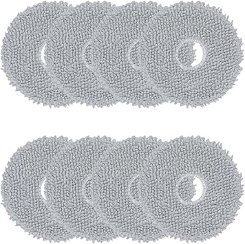 8 Pcs Replacement Parts Mop Pads Compatible with iRobot Roomba Plus 405 Combo 505 Combo 507 Combo Robot Vacuum Cleaner Replacement Parts Washable Reusable Microfiber Mop Pads Cloth Refill