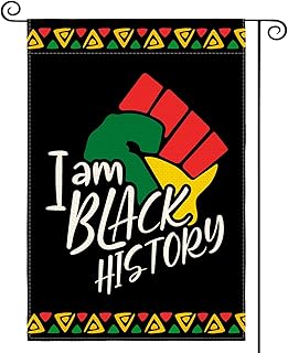 AVOIN colorlife I Am Black History Month African Garden Flag Vertical Double Sided, Commemoration National Holiday Party Y...