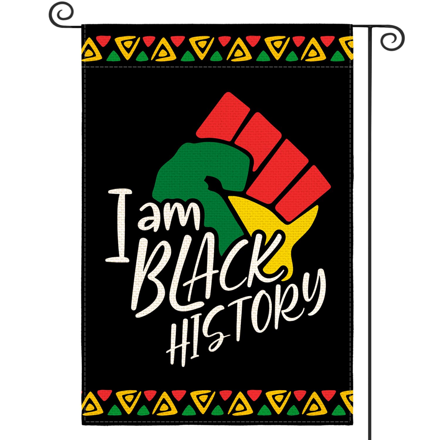 Photo 1 of AVOIN colorlife I Am Black History Month African Garden Flag Vertical Double Sided, Commemoration National Holiday Party Yard Outdoor Decoration 12 x 18 Inch