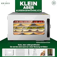Kwasyo Rozsdamentes Élelmiszer Szárító 6 Szinttel, 30-90°C Hőmérséklet Szabályozás, 24 Órás Időzítő 3