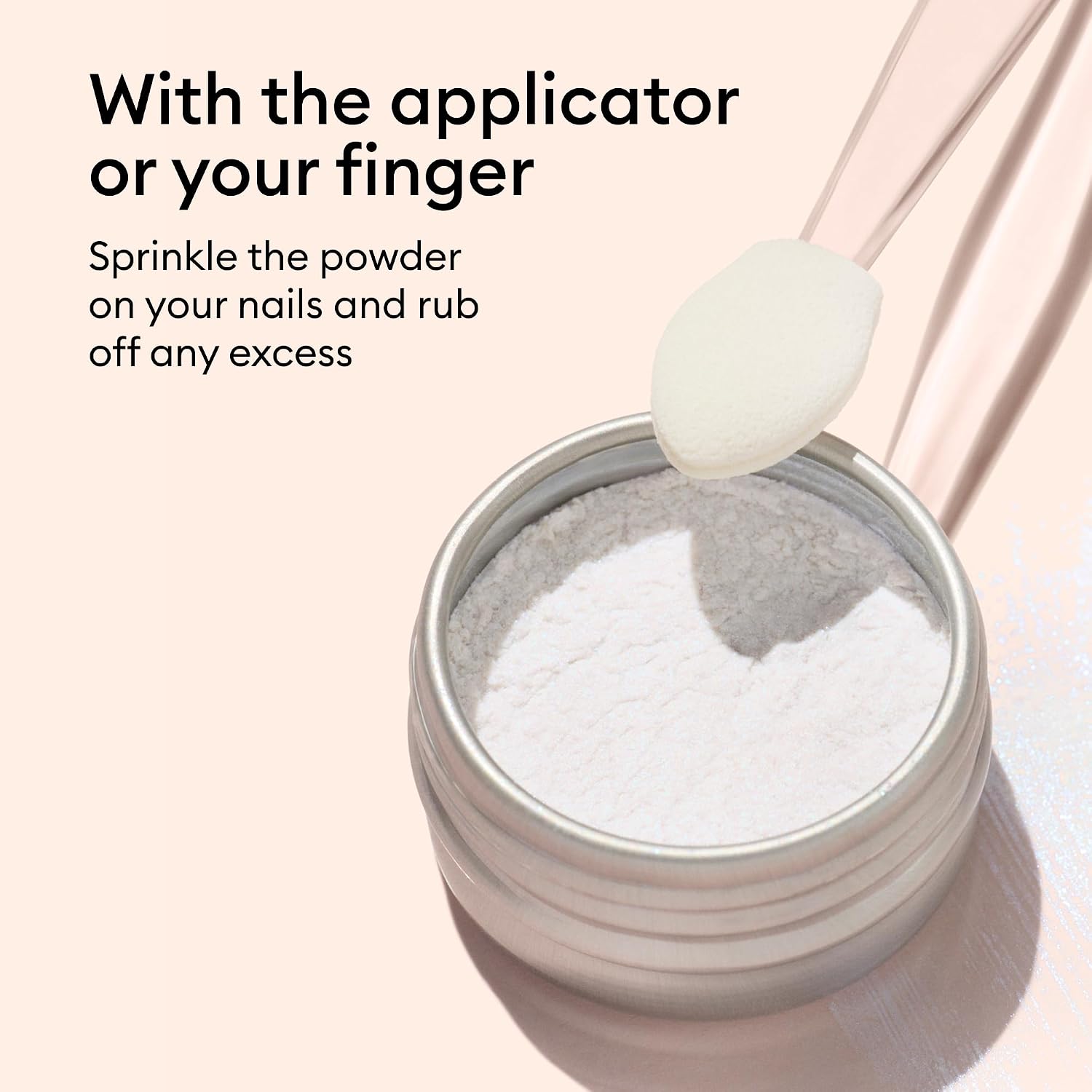Manucurist Blue Glazed Nail Powder - Pearly Blue Glazed Effect for Nail Art - Shimmer Finish for Green, Green Flash & Active Manicures - Applicator Included