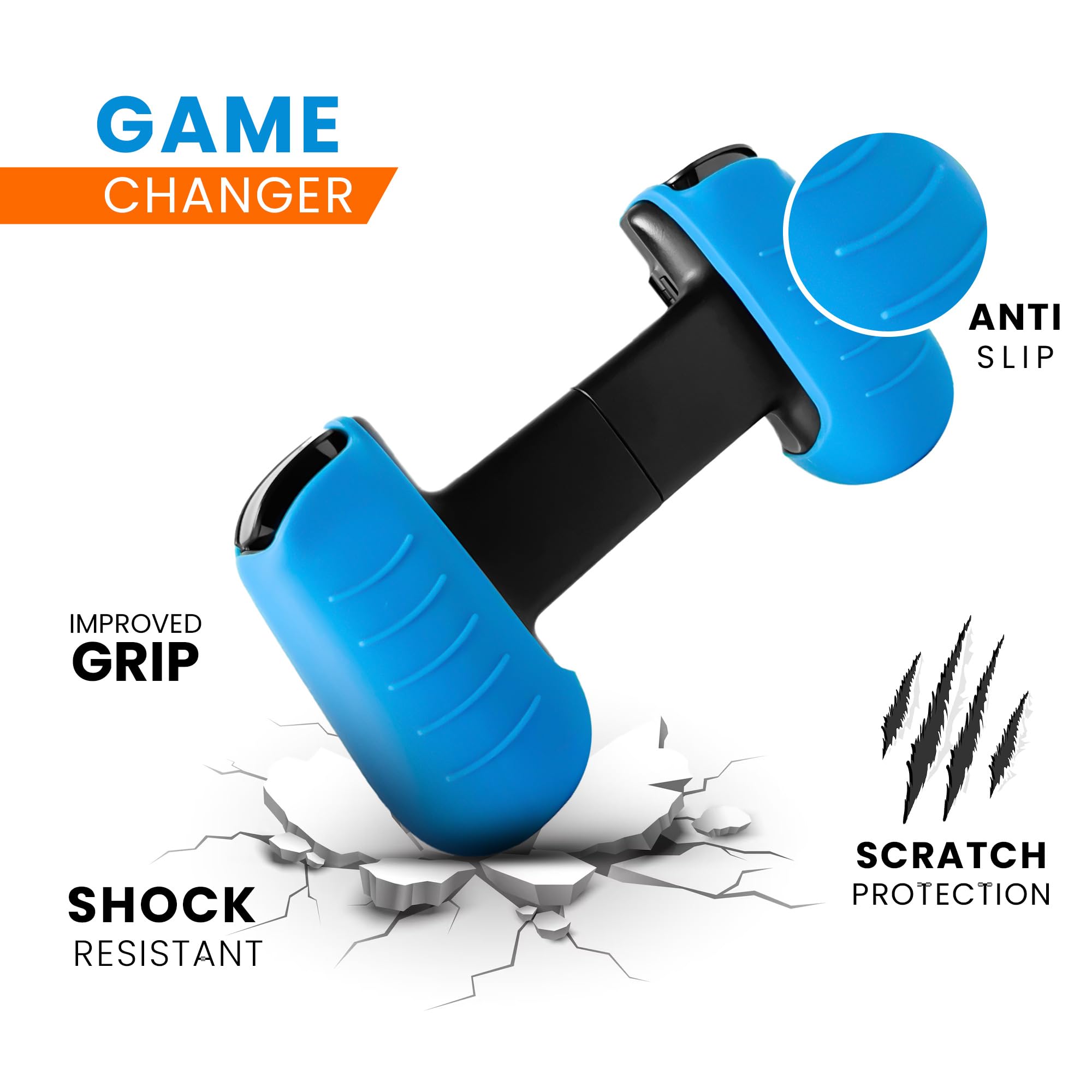 Silicone Grip Case Cover + Thumb Caps For Backbone One Controller Ergonomic And
