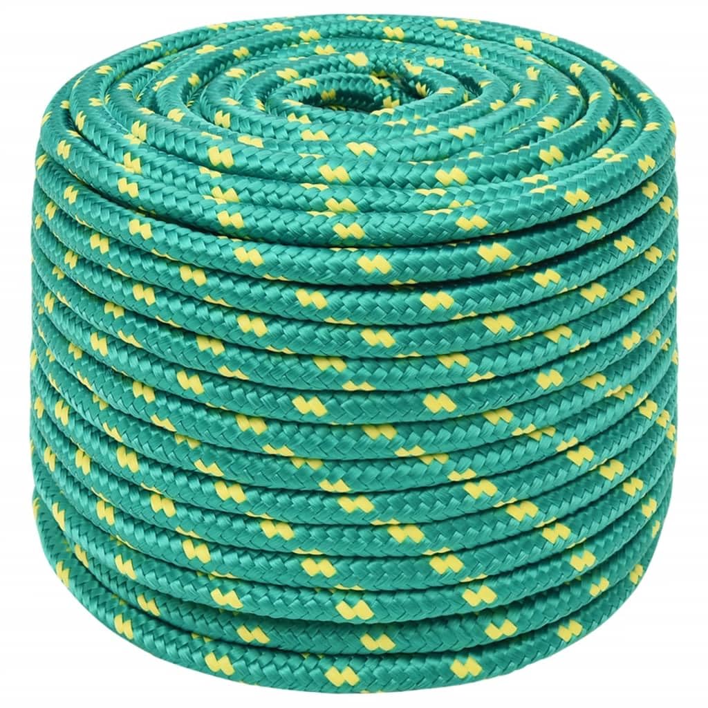 vidaXL Boat Rope, Durable Polypropylene Material, Versatile for Sailing, Camping, Transportation, 14 mm Thickness, 250 m Length, Green. — image 1