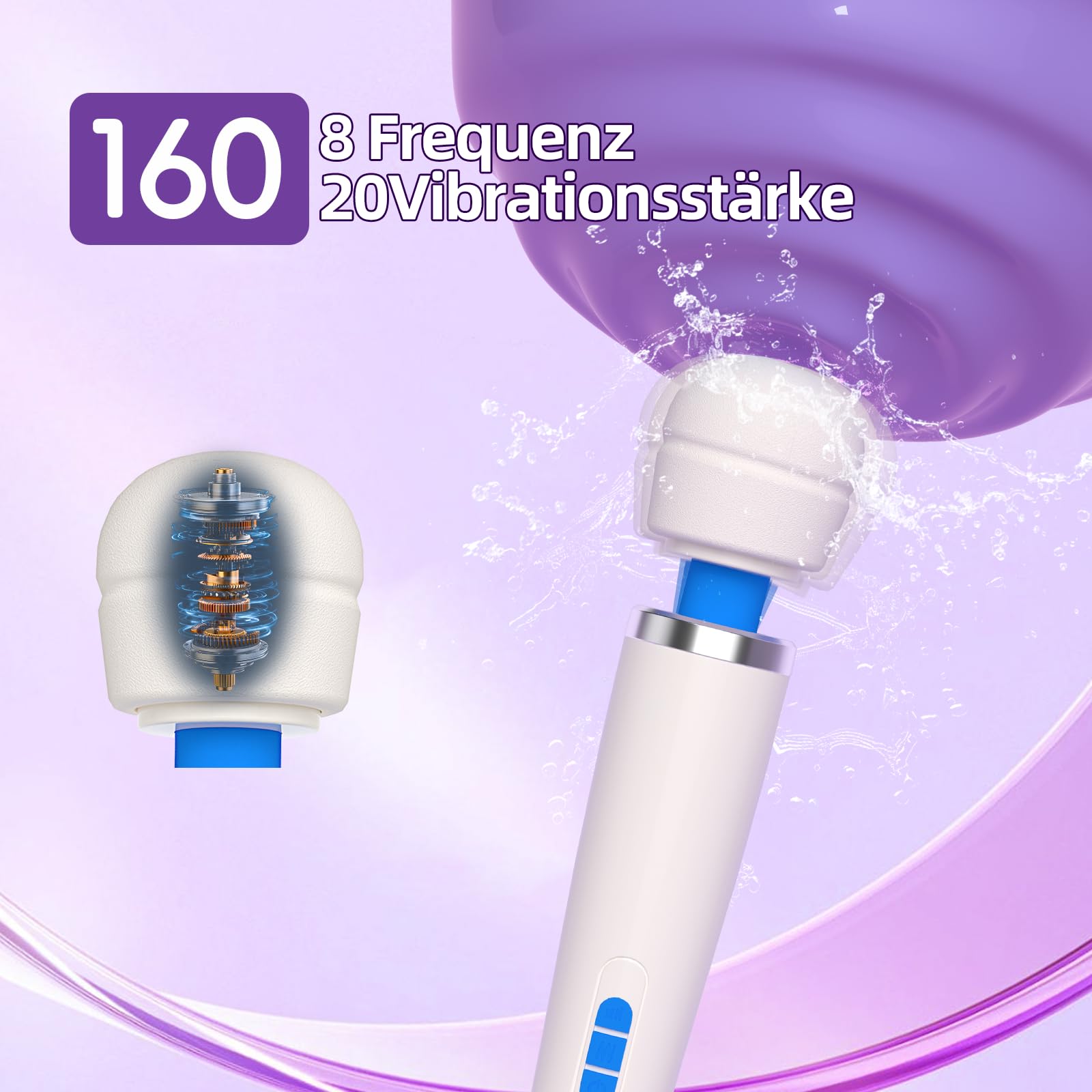 Massaggiatore portatile in silicone, senza fili, vibratore da donna, silenzioso, dispositivo per massaggi da donna