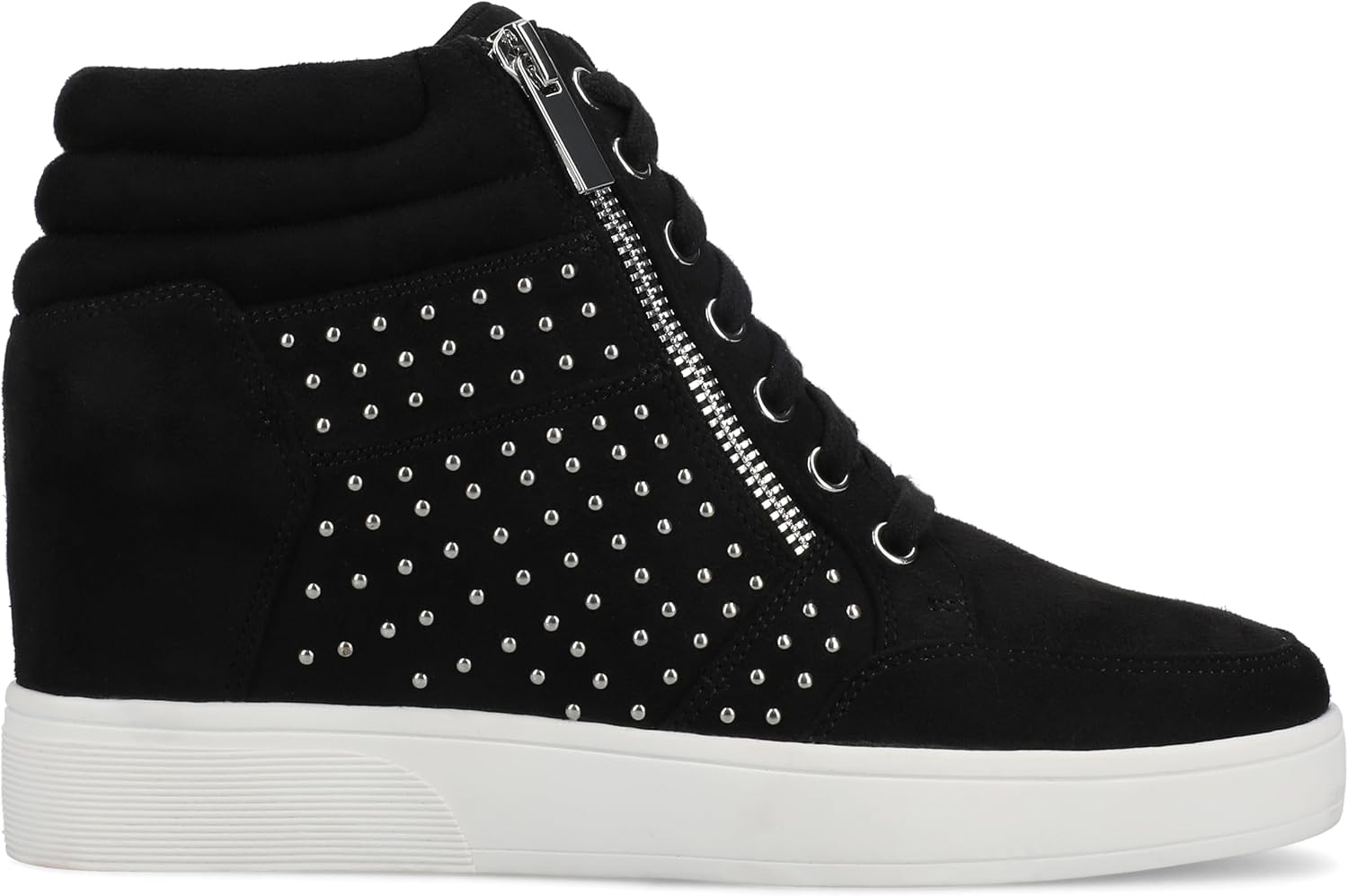 Journee Collection Women's Clarity Lace-Up Zippered Wedge Sneakers - Image 6