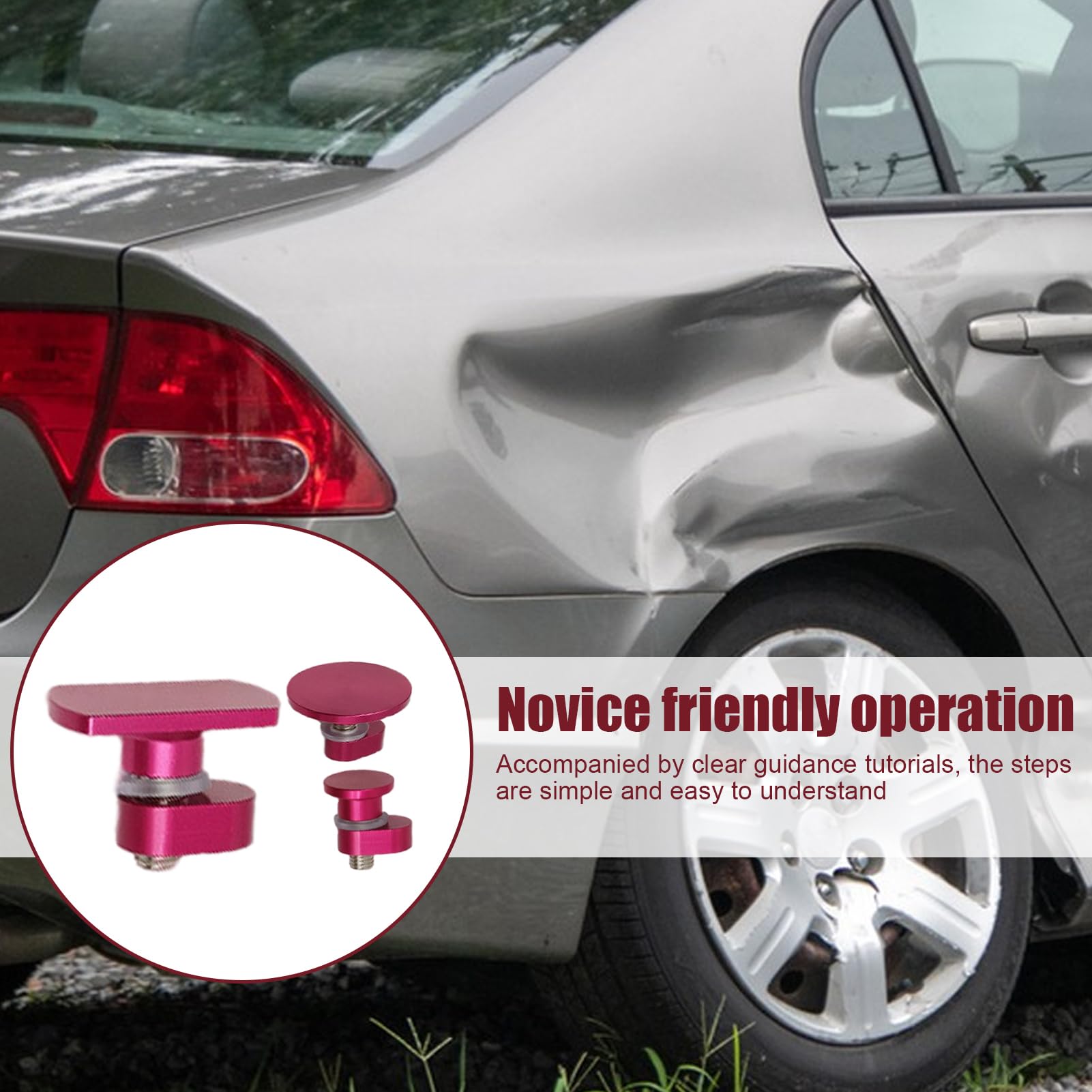 Narzędzie do naprawy wgnieceń samochodowych 3 aluminiowe ściągacze | Wyciągacz Wgnieceń Blach Grube, do napraw po kolizjach: motocykli, aut, lodówek, ciężarówek, przyczep, sprzętu