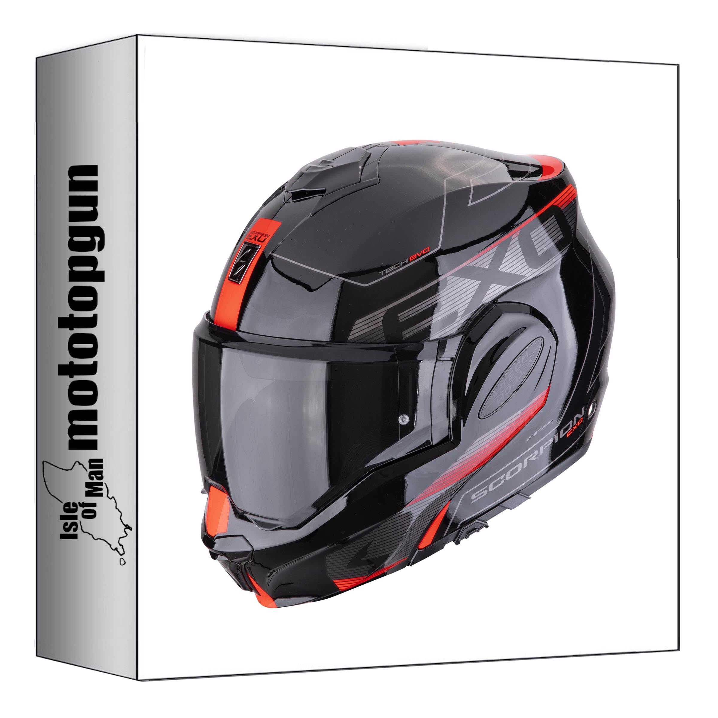 Casque modulable Scorpion Exo-Tech Evo Traveller Noir Rouge Taille L - 4