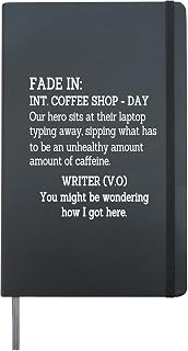 Screenwriter Scriptwriter Coffee Lover Playwright Writer Hardcover Journal, Black