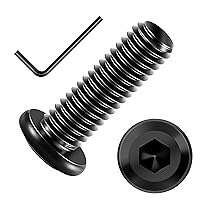 Vista 68 de Mywish M5 x 8mm 20 piezas de tornillos de cabeza plana con rosca hexagonal, pernos de acero inoxidable 304 para muebles con rosca completa, óxido