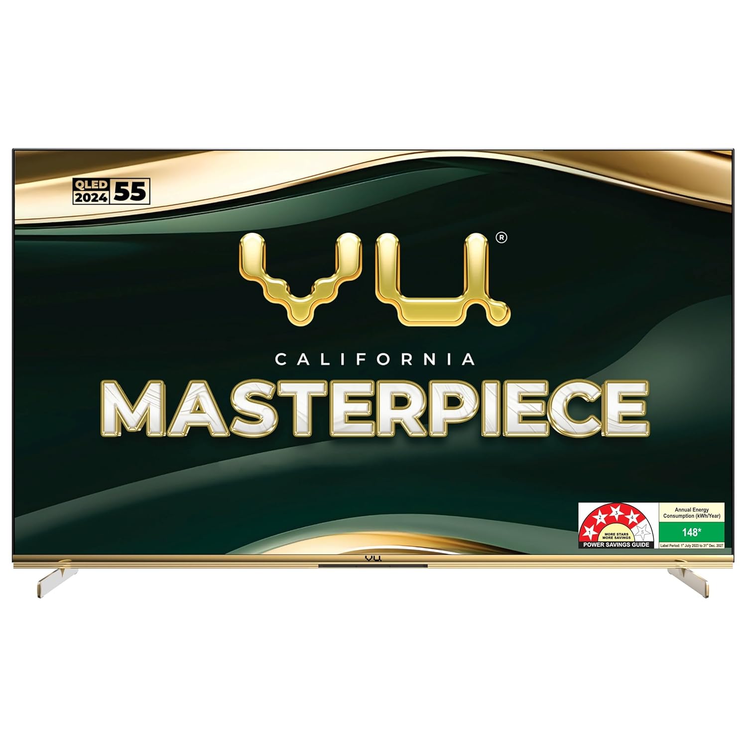 Vu 139cm (55 inches) Masterpiece Frame Series 4K QLED TV 55MASTERPIECE (Armani Gold) Vu 139cm (55 inches) Masterpiece Frame Series 4K QLED TV 55MASTERPIECE (Armani Gold)
