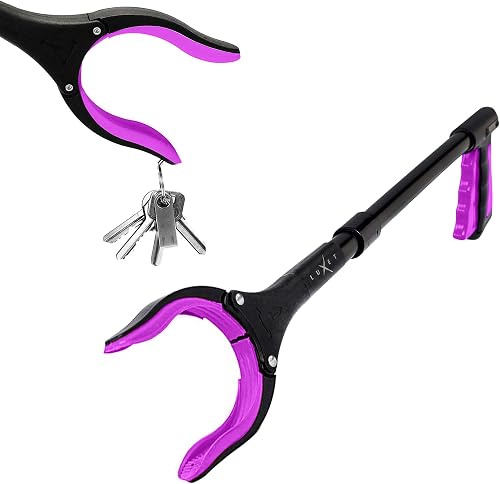 Luxet 19 Inch Foldable Grabber Reacher Tool with Magnetic Tip and Strong Grip for Elderly Aid