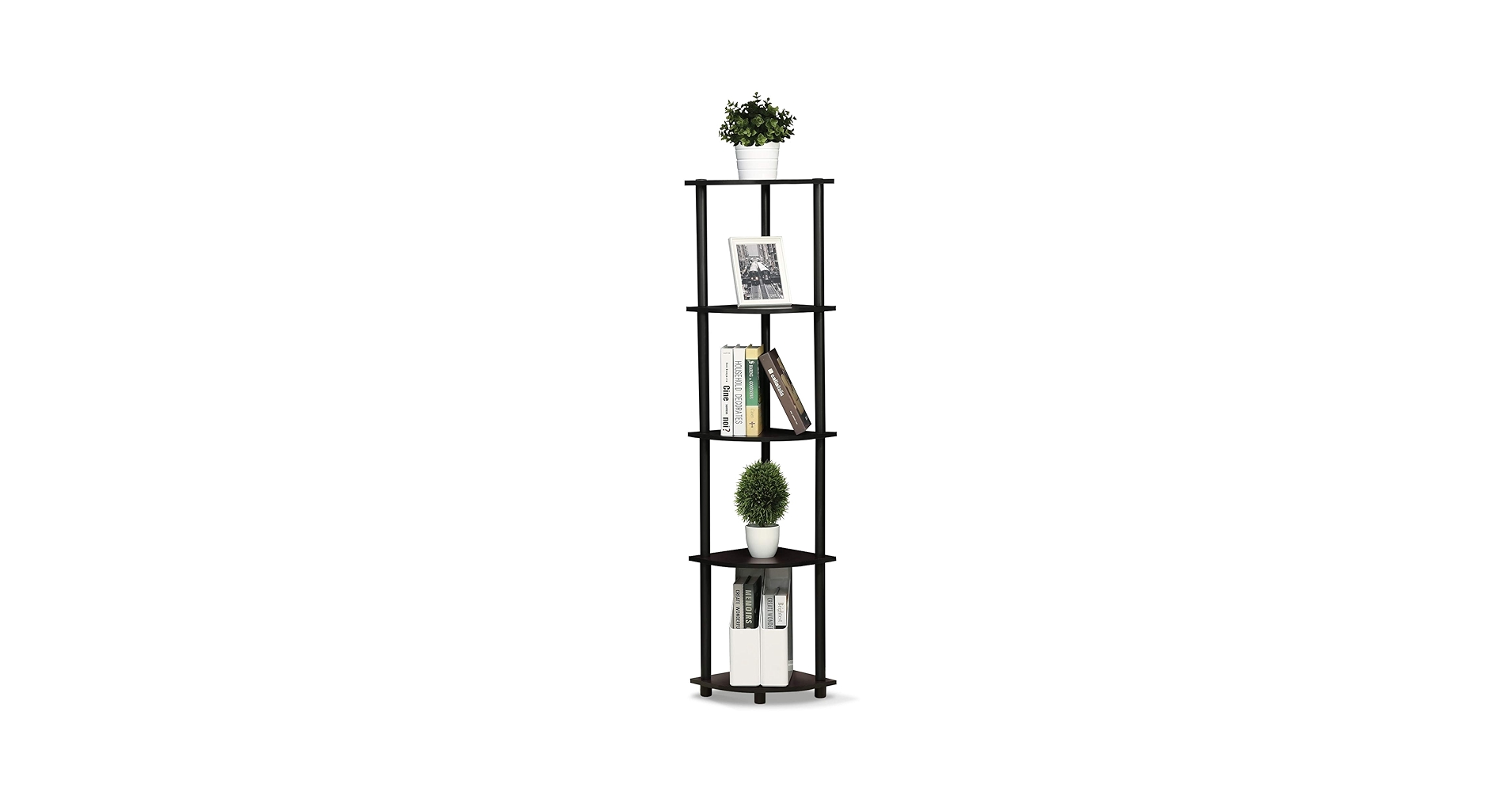 Amazon.com: Furinno TURN-N-TUBE Corner Shelf, 5-Tier Corner