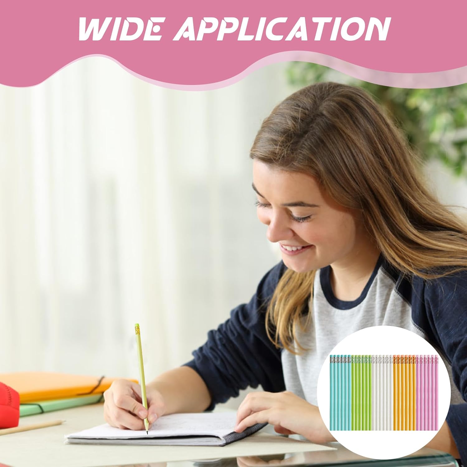 Pack of 30 Lucky Pencils, HB Pencils Set, Multicoloured with Eraser, Lucky Pencils, Personalised Pencils, Triangular Pencil for Your Children or as a Gift, Student, Teacher