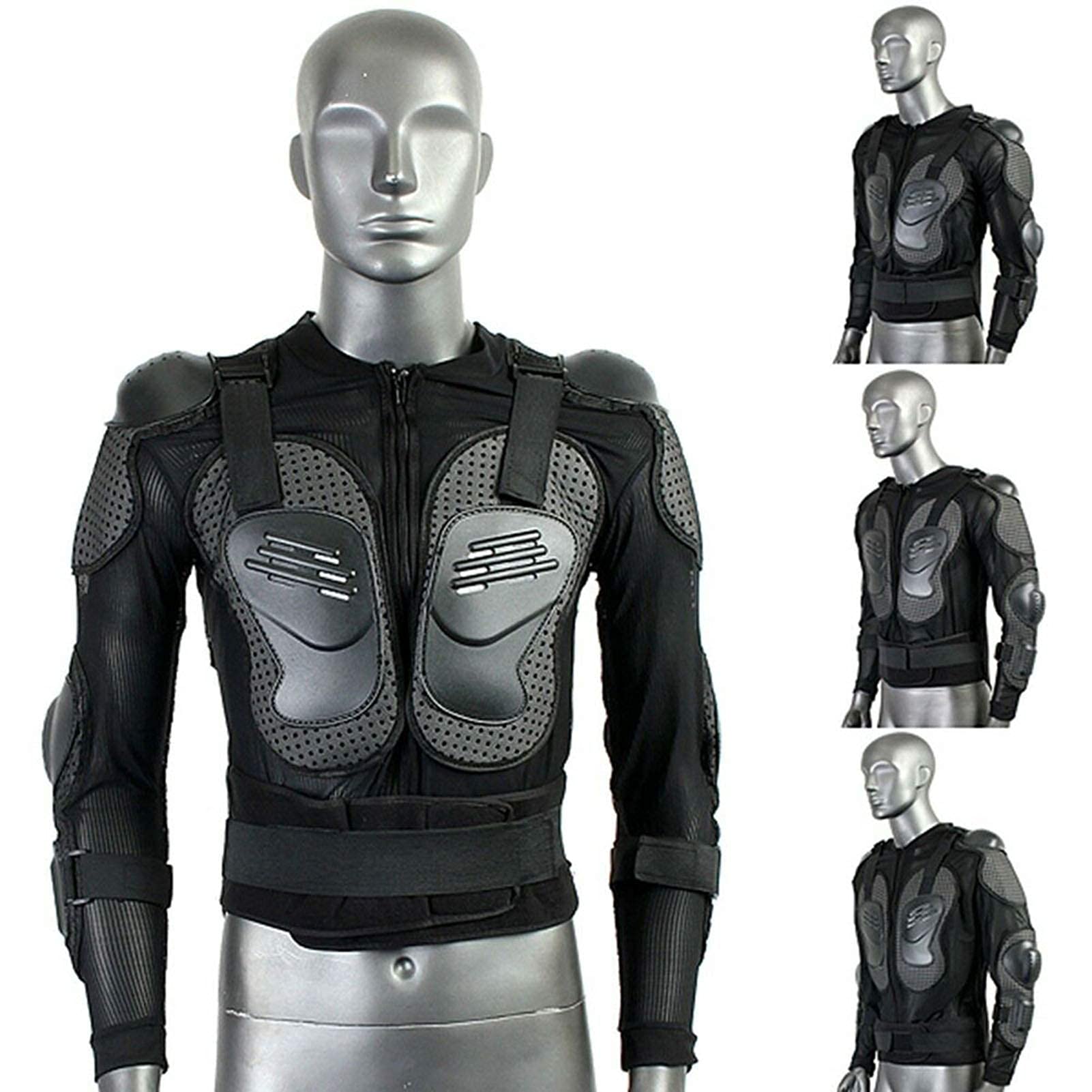 Ejoyous Corazzatura per moto, spalle spinali, protezione del petto, cintura regolabile, nylon traspirante, diverse misure per progetti di protezione per motociclisti, con regolazione (3XL)