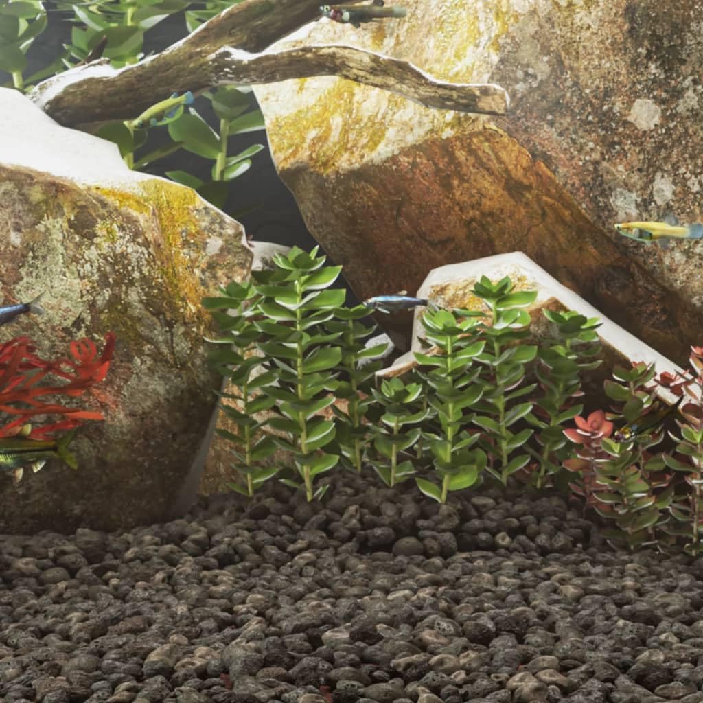 vidaXL Rocas Volcánicas, Piedras para Fondo de Acuario Pecera, Rocas de Lava Decorativas, Piedras para Peces de Tanque, Negras 25 kg 3-5 cm