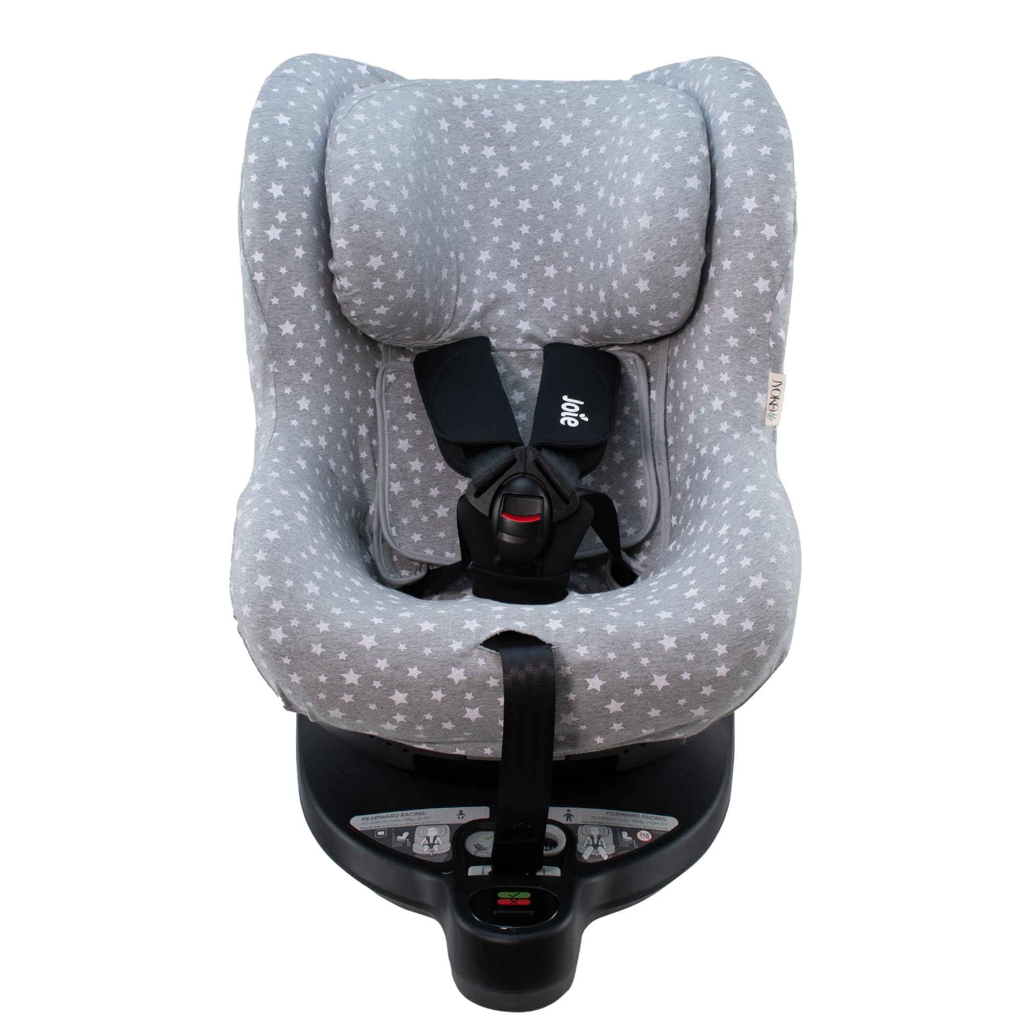 JYOKO Kids Funda de algodón Compatible con Joie I-Spin 360 y Joie I-Safe (White Star)
