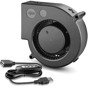Wathai High Performance 97mm x 33mm USB Blower Fan with Speed Control for Cooling PC Computer Case, AV Cabinets, Entertainment Centers