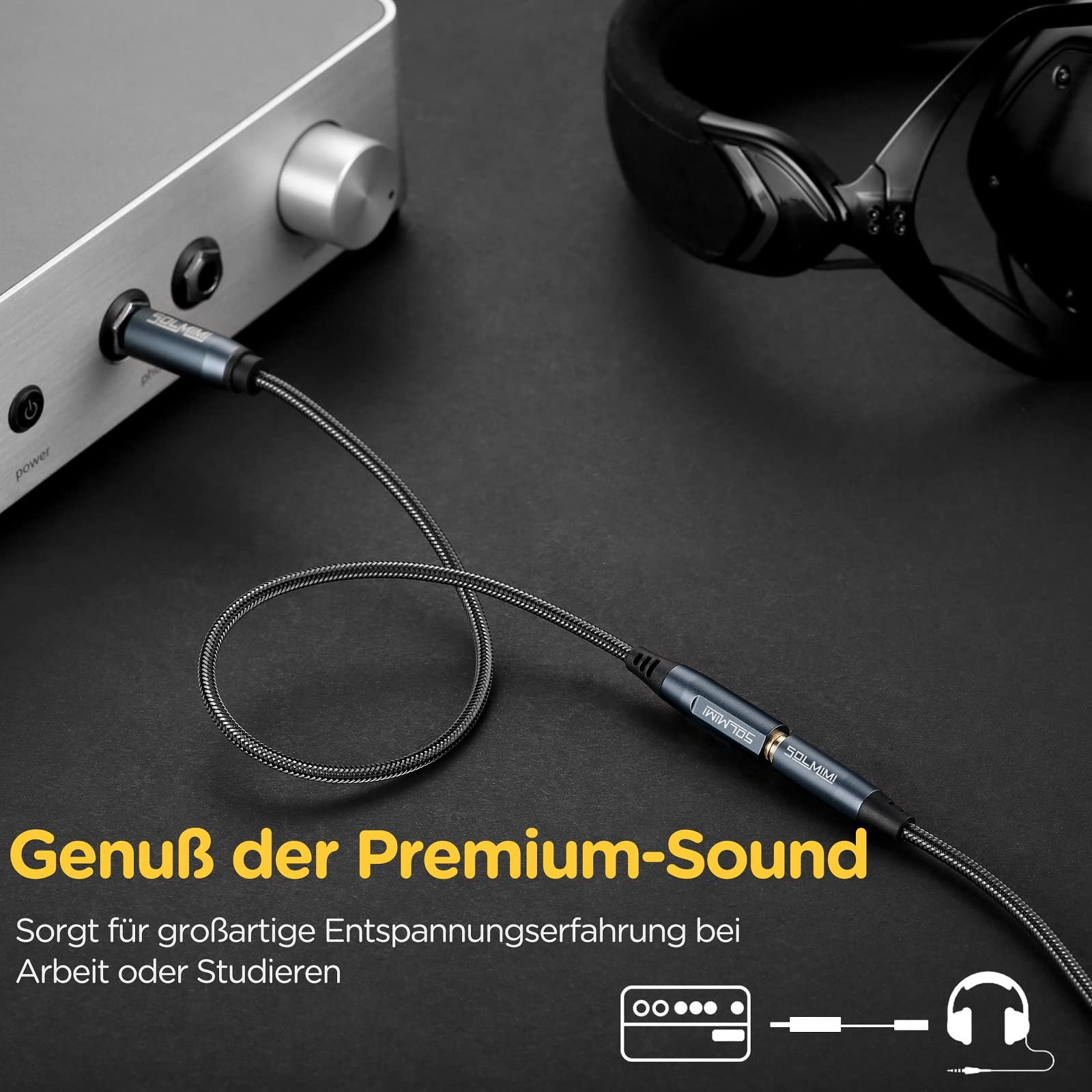 Spina a 3 poli da 3.5MM a 2 vie Mono 6.35MM cavo Audio Y Splitter cavo altoparla