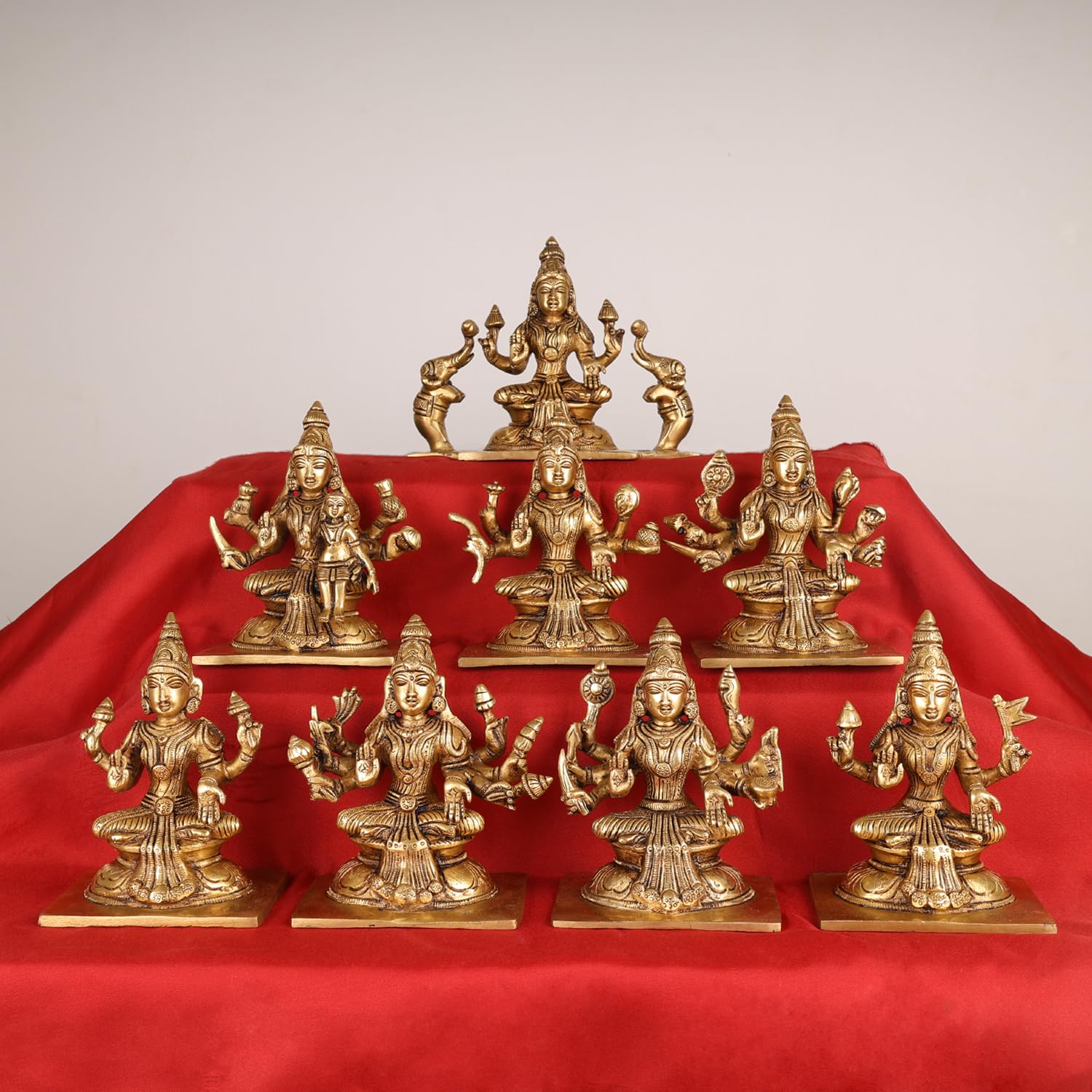Buy Sacred Needs Handcrafted Brass Ashtalakshmi Idol Set – Set of