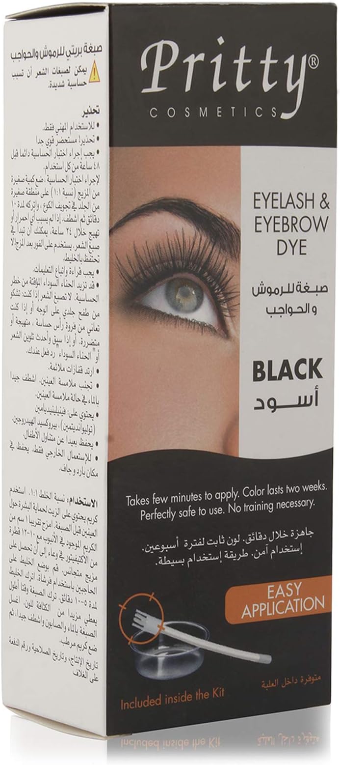 Pritty Blk Eyelash & Eyebrow Dye Kit
