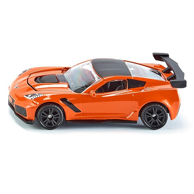 Foto 3 de 8 de siku 1534, Chevrolet Corvette ZR1, Naranja/Negro, Apertura de capó, Vehículo de juguete para niños