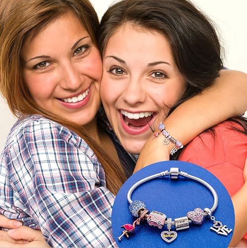 Vista 4 de Dije de plata de ley para hermana, regalo para hermana, corazón y amor, con chapado en oro de 24 quilates, para mujer, Cristal Metal, Circonita