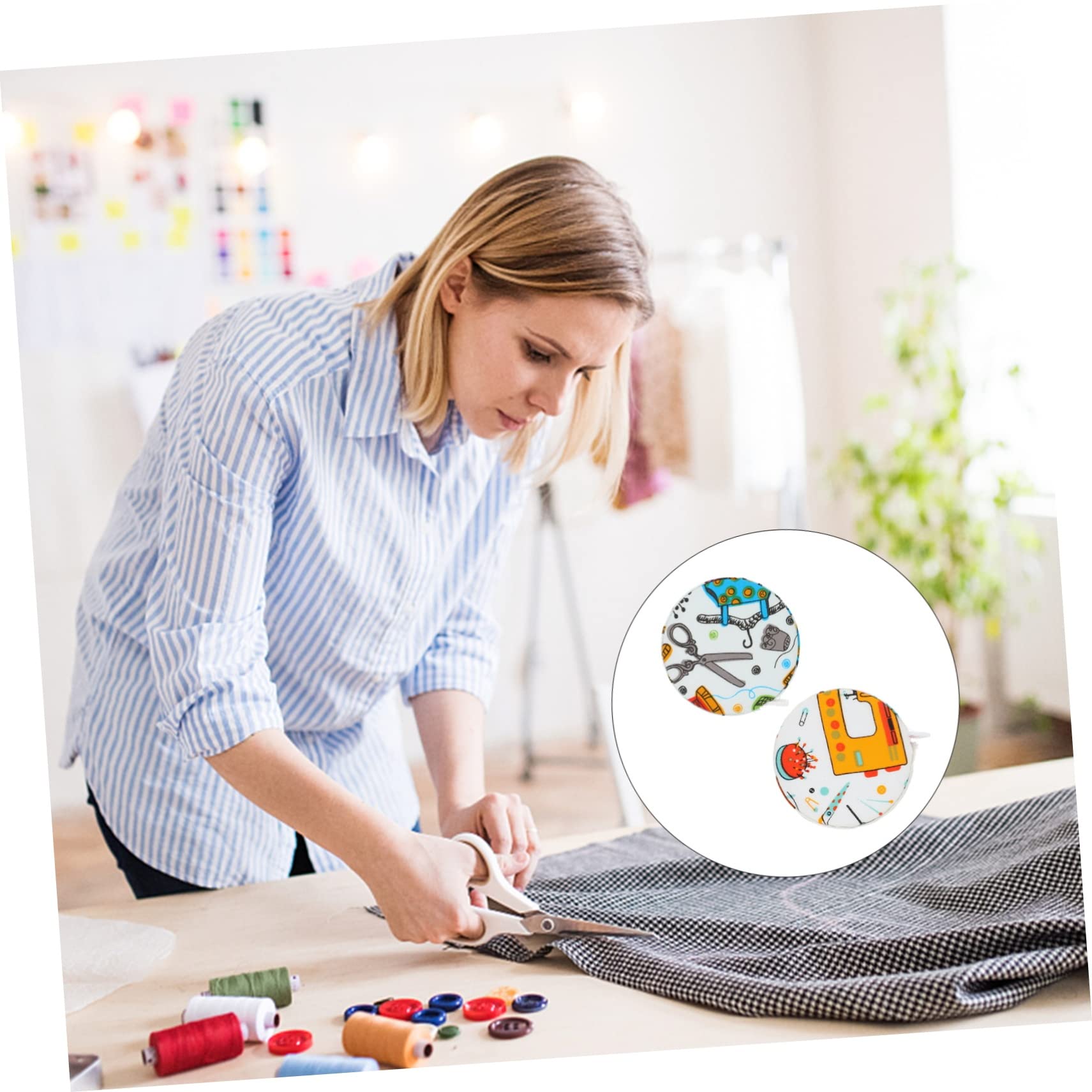 SHINEOFI 10 Unidades De Métrica Envuelta Métrica Retráctil Flexible De Bolsillo Corporal Adhesiva De Doble Cara