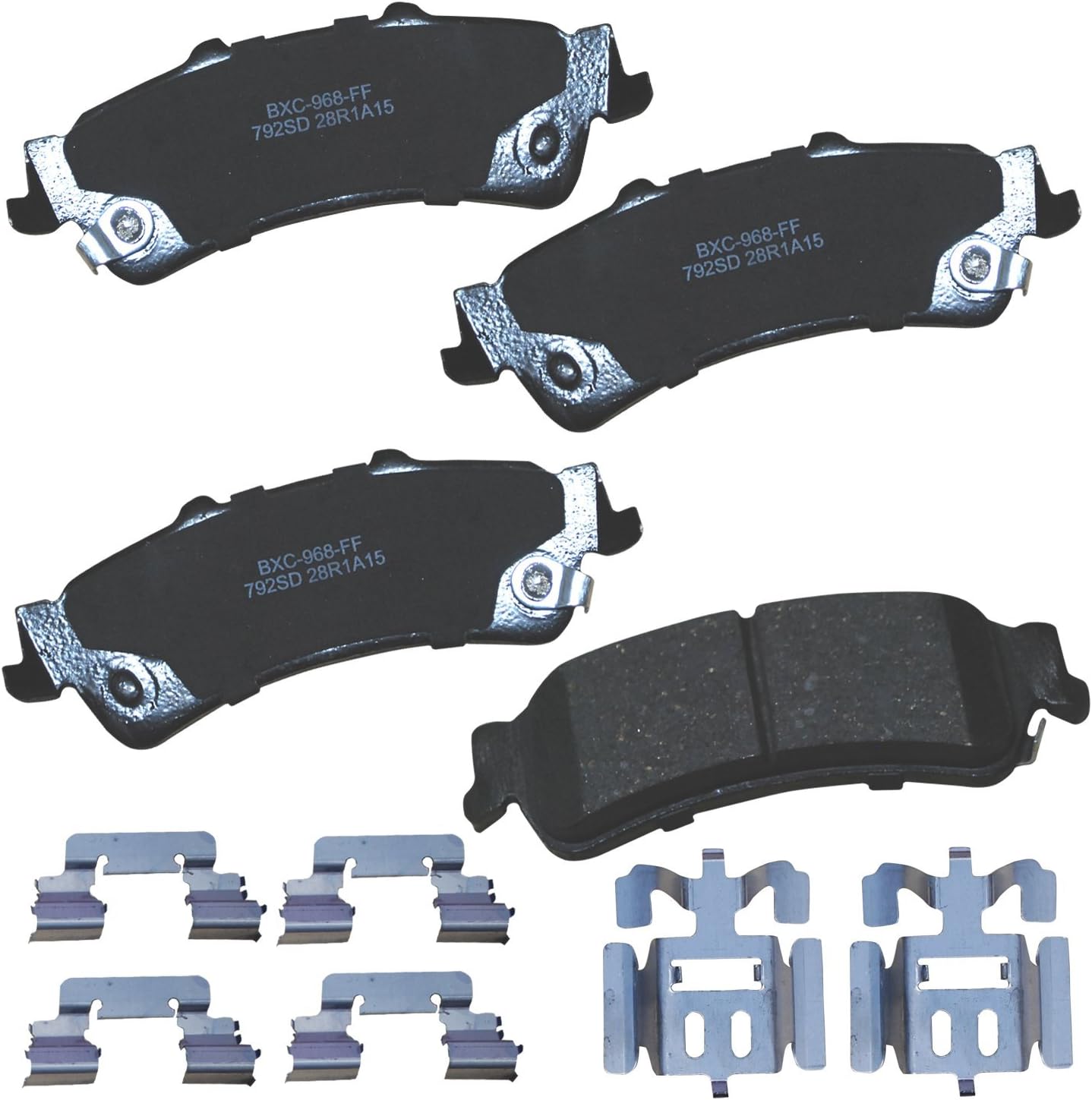 bendix premium sbc792sd ceramic rear brake pads for select models cadillac deville, dts, chevrolet astro, silverado 1500, 1500 classic, suburban tahoe, gmc safari, sierra yukon, yukon xl
