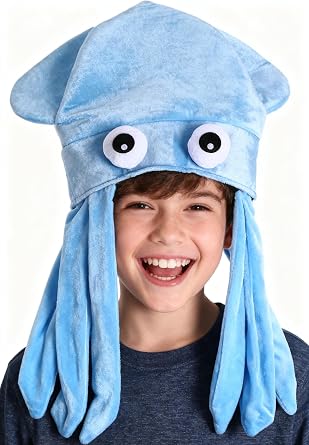 Kirei Sui Colorful Plush Squid Octopus Funny Halloween Party Crazy Hat Costume for Adults