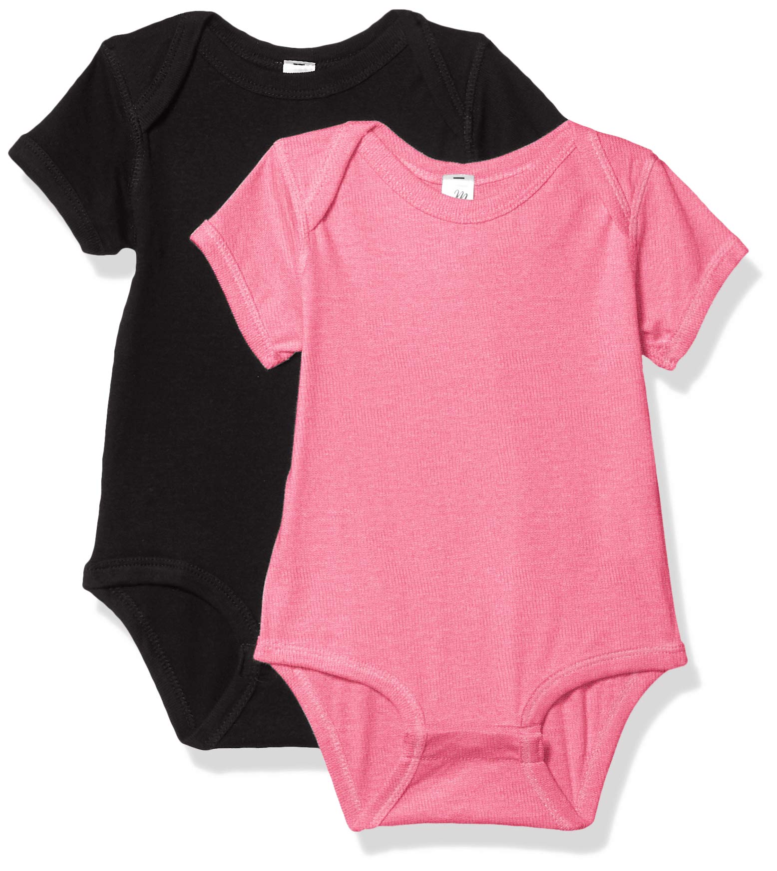 Marky G Apparel Baby Rib Bodysuit, Black/Raspberry, NB, Black/Raspberry, Newborn