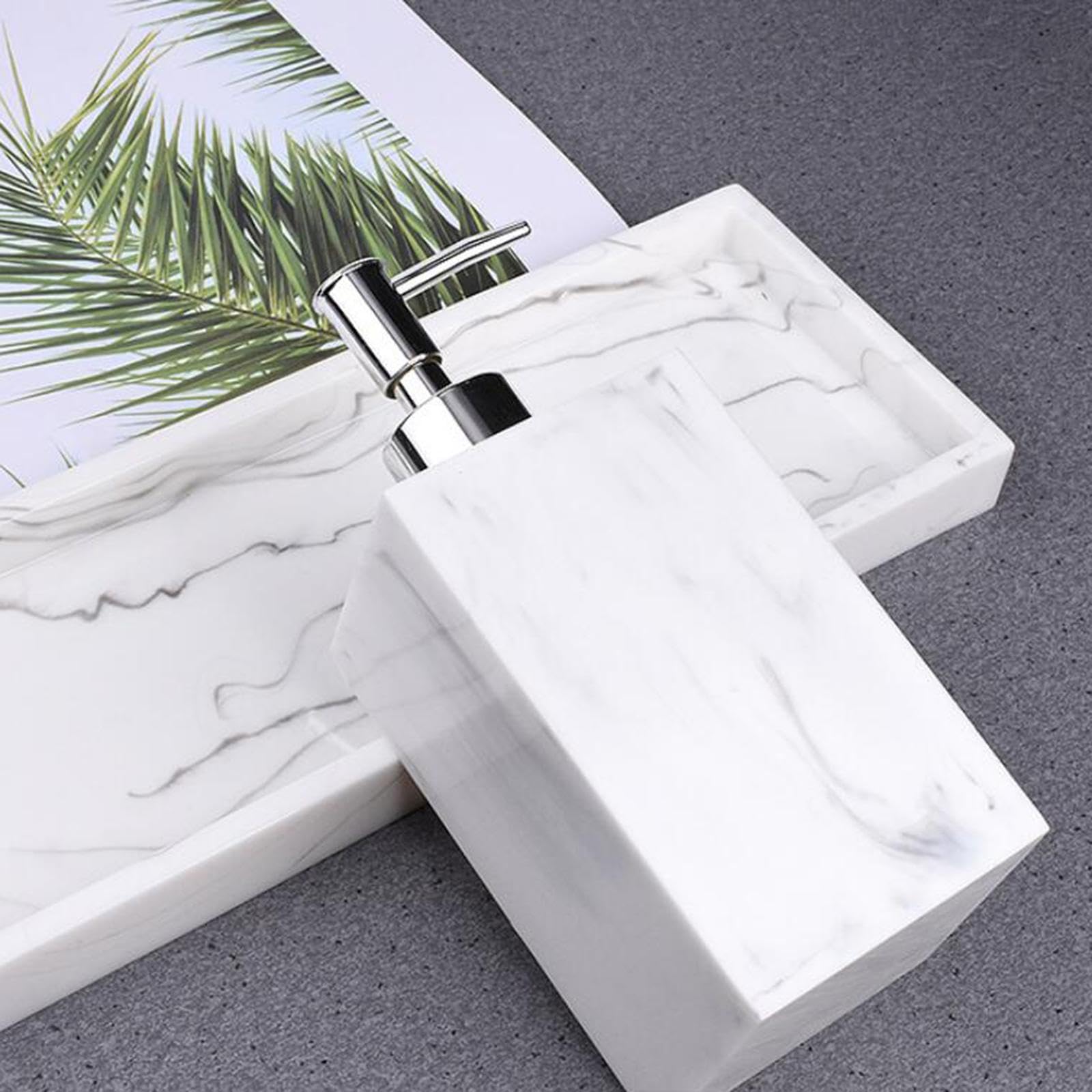 Elegante set di accessori e decorazioni per il bagno, portaspazzolini con superficie liscia effetto marmo e funzioni multifunzionali, portaspazzolini,