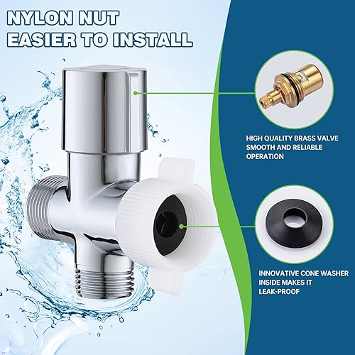 Miniatura 3 de Fekivasy - Pulverizador de bidé para inodoro, 2 paquetes de rociadores de bidé de mano de acero inoxidable de alta calidad, juego de rociadores de