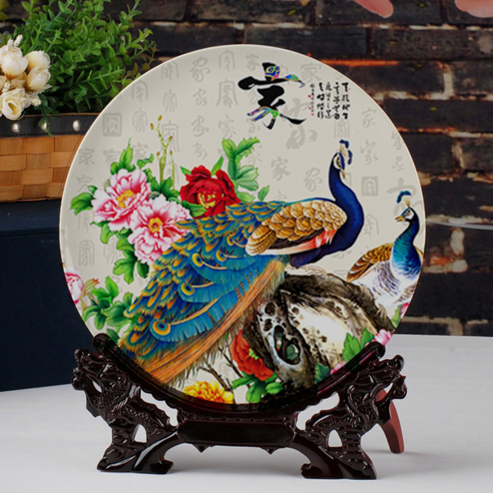 Plato de cerámica decorativo de 21 cm para rellenar espacios