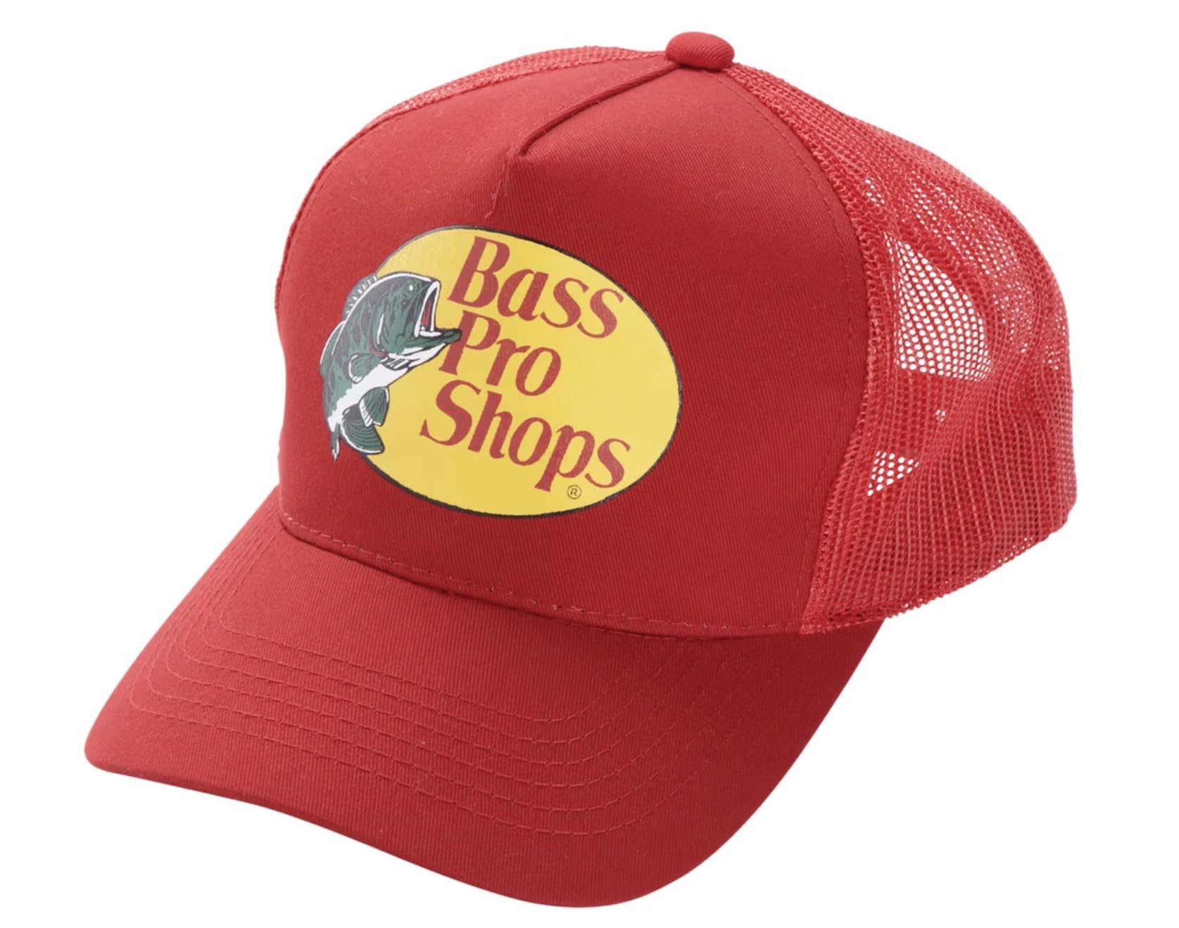 Bass Pro Shops Trucker Cap - Red, Cardinal, One Size