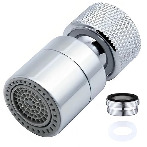 Faucet Aerator 360° Swivel Kitchen Sink Aerator, Dual-function 2-Flow Female